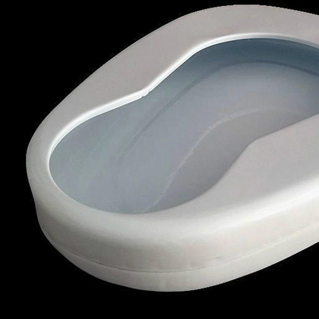 Portable Bedpan, Metal Smooth Contoured Bed Pan