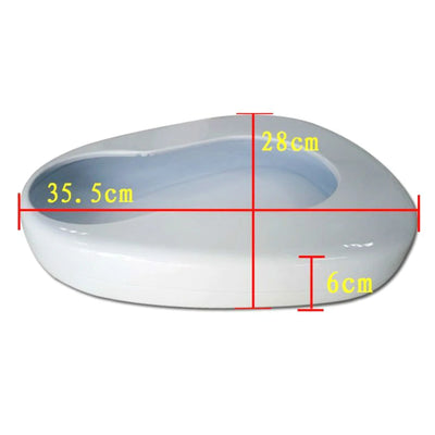 Portable Bedpan, Metal Smooth Contoured Bed Pan