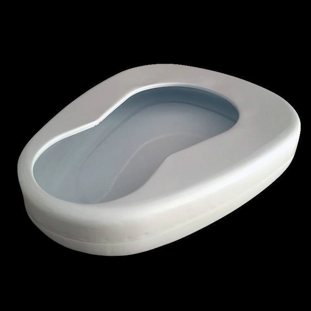 Portable Bedpan, Metal Smooth Contoured Bed Pan