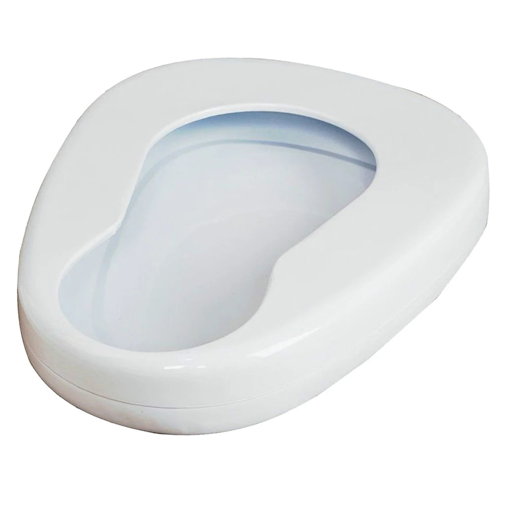 Portable Bedpan, Metal Smooth Contoured Bed Pan