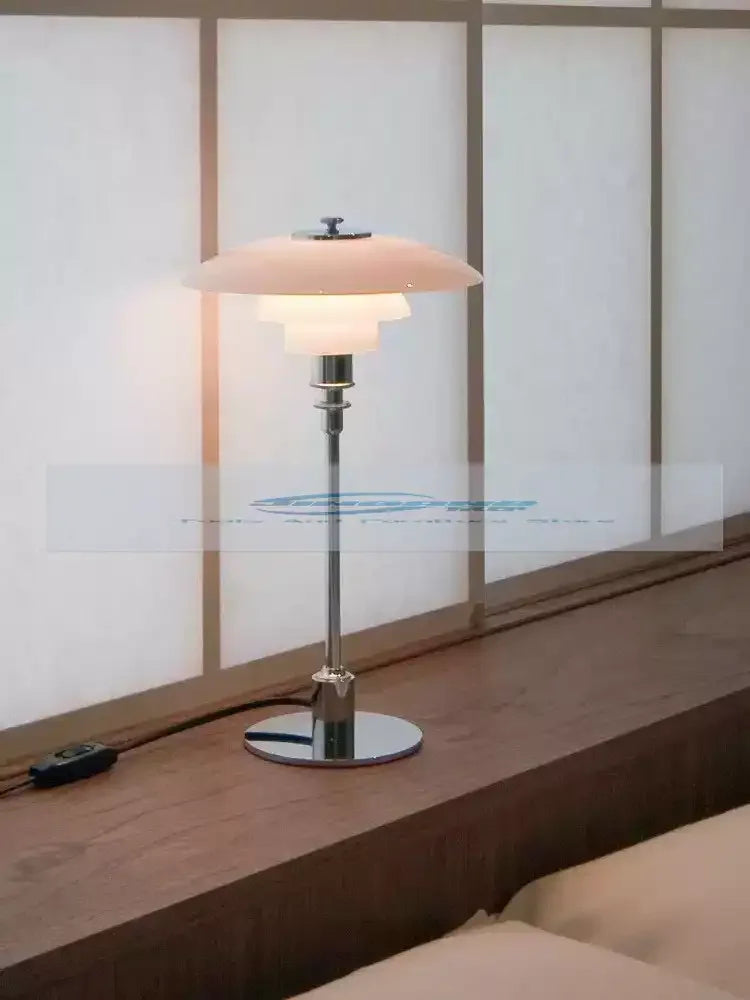 PH Glass Table Lamp Fashion Living Room Bedroom Bedside Study Table Lamp